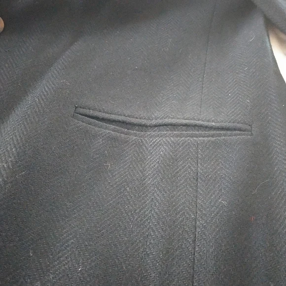 Land's End Women's Black Wool Woven Blazer 12 - Picture 11 of 11